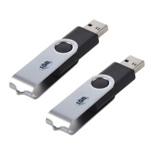 2X 1GB Black USB 2.0 Flash Memory Stick Jump Drive Fold Pen 2.17 inch X 0.71 inch X 0.24 inch