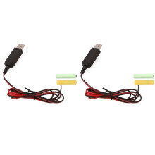 2X USB 5V à 3V LR03 AAA Dummy Batterie Eliminators Câble pour Télécommande Radio LED Lumière 1m