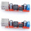 2X Double USB 9V / 12V / 24V / 36V A 5V Convertisseur - 3A, Module D'Alimentation Abaisseur 2