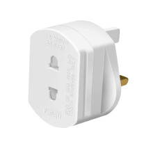 Gadgets Hut UK - White Plug Adapter 1A Fused Shaver Plug Adaptor, UK 2 Pin to 3 Pin Adapter Plug UK Electric Toothbrush Adapter UK - Ideal for Electr