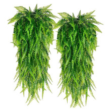33Inch Persian Fern Leaves Vines Room Decoration Hanging Artificial Plant Leaf Grass Wedding Party Balcony Decoration