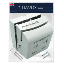 DAVOX BT Openreach NTE5C MK2 Master Telephone socket + MK4 Faceplate + Back Box - Combination Socket for Fibre Broadband + Filtered Telephone Main Li