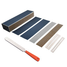 Guitar Fret Crowning Narrow Dual Tools + Guitar Bass Leveler Fret Files with Self-Adhesive Sandpaper + 2 Fretboard Protector