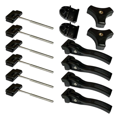 PièCes de Rechange Universelles pour Kit de Fixation de Couverture de Cargaison de Camionnette Rigide à Trois Volets