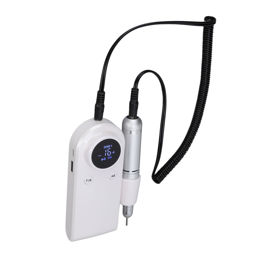 45000RPM USB Rechargeable Electric Nail Drill Machine 4000mAh 14.5cm