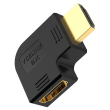 VCELINK 8K HDMI 270 Degree Angled Adapter, HDMI 2.1 Right Angle Flat Extender Male to Female Gold Plated Support 8K@60Hz 4K@120Hz Compatible with Wal