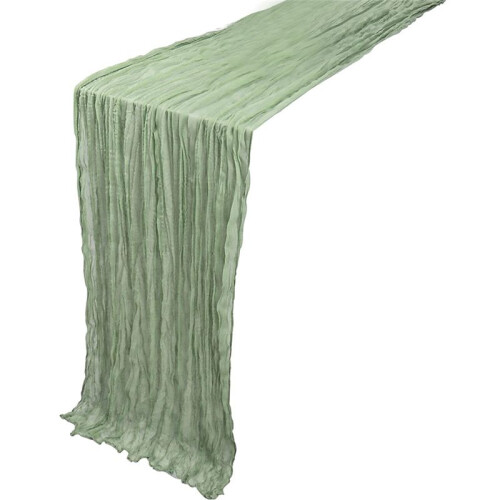 Table Runner Boho Gauze Cloth Table Runner Rustic Sheer Runner for Wedding Baby Shower Table Decorations 90X400cm