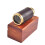 Antique leather bound brass telescope 6" with wooden Box 3