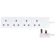 PRO ELEC PL09184 10m 4 Way Gang Mains Power Extension Lead Socket Cable