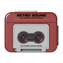 Vintage Cassette Tape Keychain - Retro Recorder Charm with Mini Working Microphone | Personalised Voice Message Gift to Record Love, Music & Sounds |