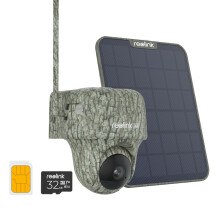 Reolink 4G LTE Cellular Security Camera Outdoor Wireless, Go Ranger PT+Solar Panel, No WiFi, 360 Animal Detection, 4K HD PTZ Trail Camera with Night