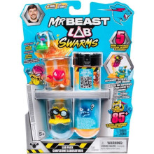 Pack of 5 mini figurines - MRBEAST LAB - ATOMIC SWARMS - From 5 years old