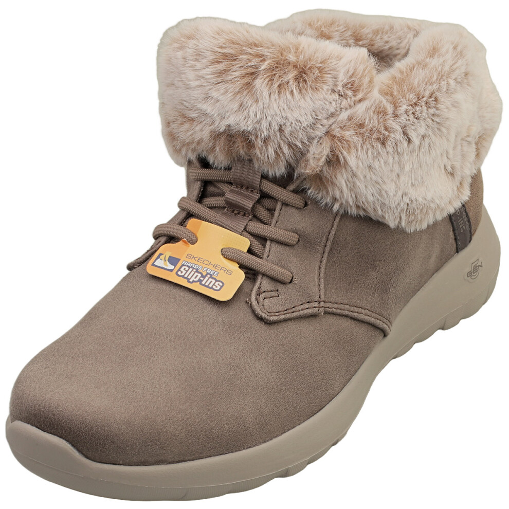 Skechers (5) Slip-Ins On The Go Joy Vegan Womens Fashion Shoes In Dark Taupe