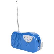 Vintage Mini Pocket AM FM Radio with Built-in Speaker, Blue