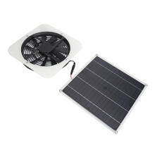 100W Solar Panel Fan Kit 28x28cm White 12V 10in