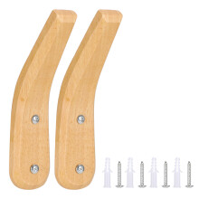 Ganchos para abrigos montados en la pared, ganchos de madera de haya duraderos, perchas multiusos para un estilo de vida sin desorden, resistentes y