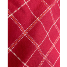 100% New Wool Scottish Stormont Scarf In Red And White Tartan Check