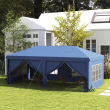 Outsunny 3x6m Pop Up Gazebo Canopy Marquee w/ Carry Bag, Blue