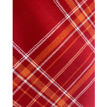 100% New Wool Scottish Stormont Scarf In Red And Orange Tartan Check