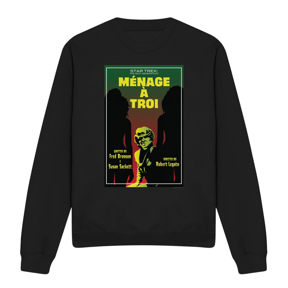 Star Trek (Xxl, ) Unisex Adult The Next Generation Season 3 Episode 24 Sweatshirt Black