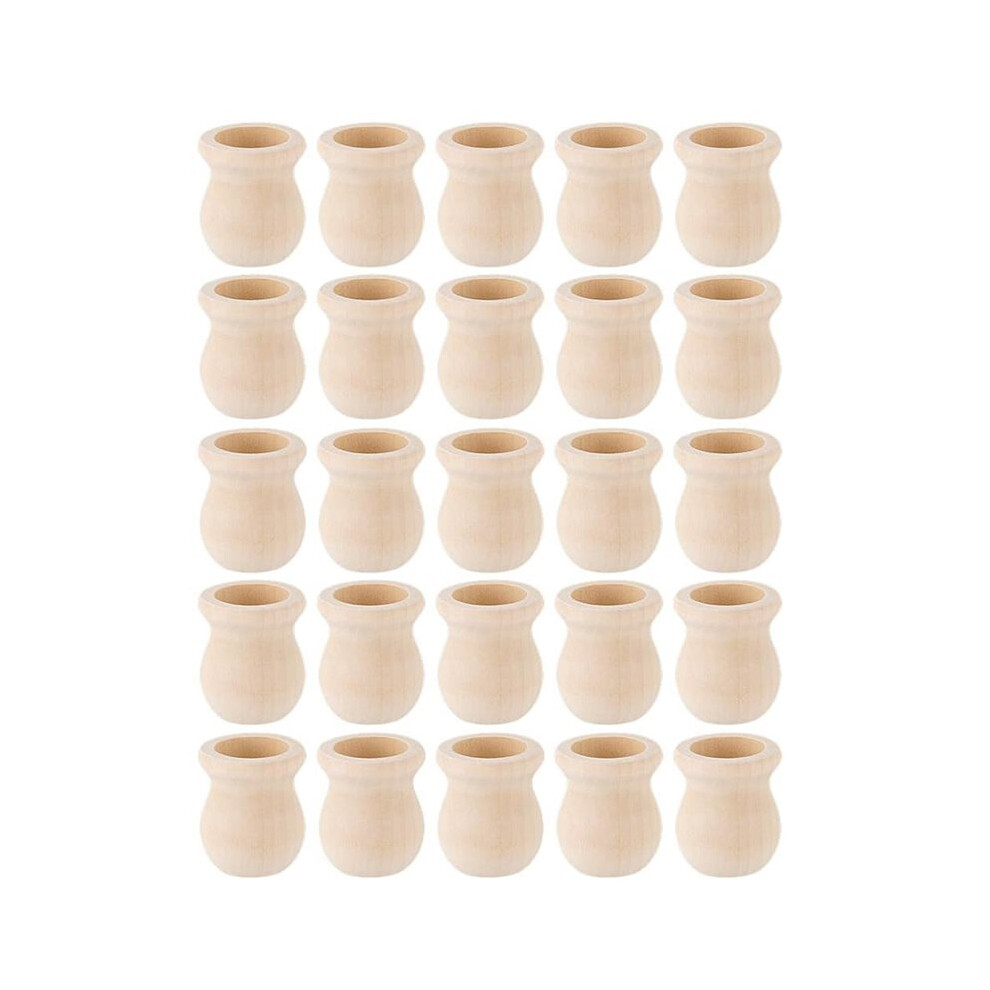 30Pcs Unfinished Wooden Candle Cups, 22Mm Hole Wood Candle Holder Candle Cups Wood Dowel Cap Candlesticks Holders 4713612871307