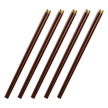 Baguettes en bois réutilisables, 5 paires,-bois de santal rouge