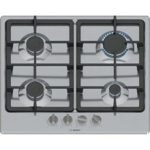 Bosch PGP6B5K90 Series 4 60cm 4 Burner Gas Hob - Stainless Steel