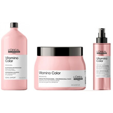 L'Oreal Serie Expert Vitamino Color - Shampoo 1500ml - Mask 500ml - Leave In Treatment 190ml