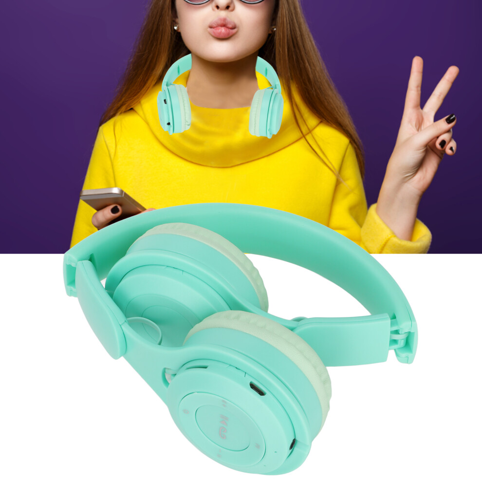 Kids Headphones Y08 Foldable Bluetooth 5.0 Stereo Audio Green 8451390322531
