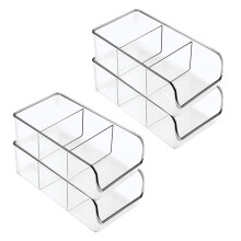 4Pcs Food Packet Kitchen Storage Organizer - Holds Spice Pouches, Dressing Mixes in Pantry, Cabinets or Countertop