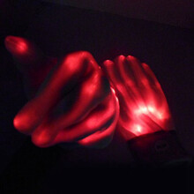 Bunte LED-Halloween-Handschuhe für Jungen & Mädchen, 7 Farben, Baumwolle & Lichter