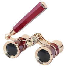 Opera verrekijkers 3X25 met legeringshandvat K9 glas draagbaar theaterkijken rood