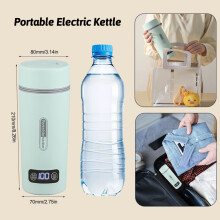Portable Electric Kettle 350ml 210x80x70mm Green