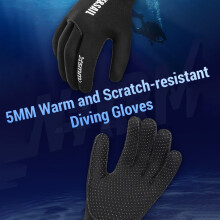 5MM Warm Diving Gloves UPF50+ UV, Color, Size S-XL