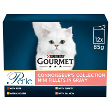 GOURMET Perle Connoisseur's Collection in Gravy Wet Cat Food 12x85g (Pack of 4)