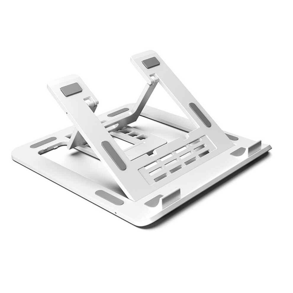 White Portable Laptop Stand Adjustable Folding Cooling Laptop