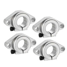 Tige de serrage de guide de mouvement linéaire SHF20 Diamètre de l'arbre 20mm Aluminium Set de 4 pièces Argent Résistant à l'usure et antioxydant