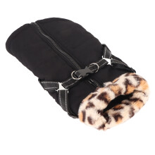 Cappotto invernale doppia spessore per cani, antivento, riflettente, con cinturino toracico, taglia M