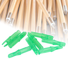 Durable 100pcs Green Arrow Nocks Lightweight Inserts Fit for Archery Bow Use