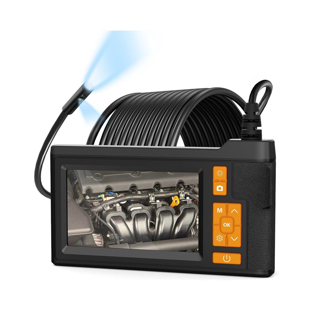 Industrial Endoscope Camera 8Mm 4.3'' Ips Screen Hd1080p Rigid Cable Pipe Sewer Inspection Borescope 6032933797485