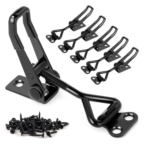 Adjustable Toggle Lock Clamp, 4001-330Lbs Quick Release for BBQ Grill, Tool Box, Trunk 5 Pack