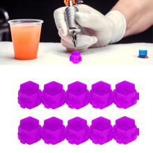 200 pezzi di tazze per inchiostro a nido d'ape, 12 ml, color lavanda, contenitori per pigmenti per microblading