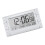 Contemporary Silents LED Clock with Clear Display and-White 1