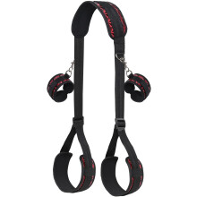 BDSM Bondage Restraints Kit with Adjustable Sex Straps and Soft Padded Handcuffs for Couples Bed Play