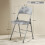 Homcom HOMCOM Folding Chairs Set of 4, Foldable Chairs with Cushions, Light Grey 3