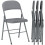 Homcom HOMCOM Folding Chairs Set of 4, Foldable Chairs with Cushions, Light Grey 2