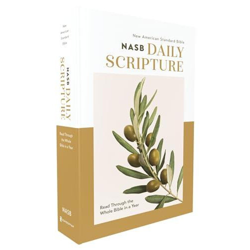NASB Daily Scripture Paperback WhiteOlive 1995 Text Comfort Print by Z