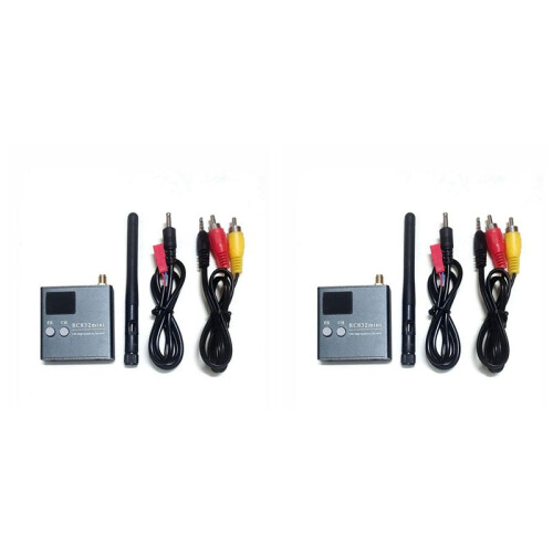 2X RC832Mini 4.9-5.8G 56CH High Sensitivity Receiver Wireless Receiver with A/V and Power Cable for FPV Multirotor