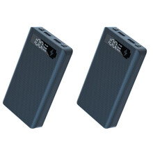 2X 6X18650 Battery Charger Box Power Bank Case 18650 Battery Charging Box for Mobile Phone Charge, Standard Charge Black