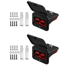 2X Stekkerhouder voor Anderson-Stekkers 175A Paneelbasis met Stofkap Hoge Stroom Draagbare Connector Bevestigingsbeugel